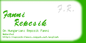 fanni repcsik business card